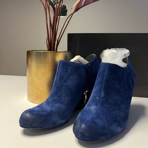 Vince Camuto Royal Blue Suede Ankle Booties